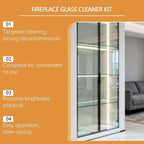 Fireplace Glass Cleaner - Heavy Duty Cleaning Agent, Hearth Cleanes for Glasses Surfaces, Fireplace Cleaner with 150ml Bottle, Cleaning Solution, Glass Cleaners for Steel Grates, Screens, Brick, Tile