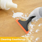 Gomake Small Silicone Squeegee Window Shower Squeegee,Auto Water Blade Squeegee for Shower Glass Door,Car Windshield, Window, Mirror, Bathroom,Countertop Cleaning-Black