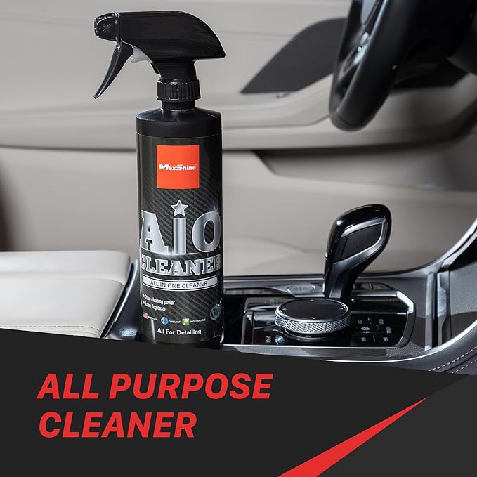 Maxshine All in one Wheel & Tire Cleaner Kit (AC13) - Professional Grade Exterior Tire & Wheel Rim Detailing - Scratch Free - Citrus Cleaning Power - Active Degreaser