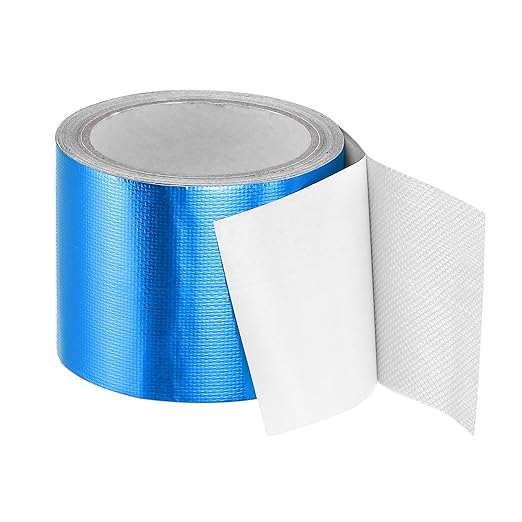 PATIKIL Awning Repair Tape 8m x 8cm Waterproof Canvas Tape High Adhesive Tear Repair Patch Kit for PVC Tarpaulin Tent Awning Fabric RV Sail Boat Cover, Blue (3.15" x26.24ft)