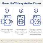 THE CLEAN PEOPLE Washing Machine Cleaner - Washer Machine Cleaner Tablets for Removing Odor, Grime & Scale Buildup - Front Load and Top Load Laundry Machine Cleaner - 6 Count