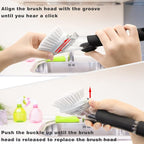 Brush Refills for OXO Dish Brush - 6 Pack Dish Brush Cleaning Soap Dispensing Head Replacement for Scrubber (White)