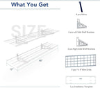 FLEXIMOUNTS 2-Pack 1x4ft 12-inch-by-48-inch Wall Shelf Garage Storage Rack Wall Mounted Floating Shelves, 450 lbs Load Capacity, White