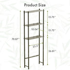 AmazerBath Bamboo Over The Toilet Storage Shelf, 3-Tier Over Toilet Bathroom Organizer Rack, Bathroom Shelves Over Toilet Space Saver, Forest Green