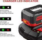2Pack 20V 6.0Ah Lithium Battery Replacement for Craftsman CMCB202 CMCB204 CMCB0206 and CMCB104 Charger Replacement for Craftsman Compatible with V20 Tools