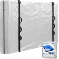 TICONN Mattress Bags for Moving, Heavy Duty King Mattress Cover Storage Bag with Full-Around Handle and Adjustable Buckles (Clear, King)