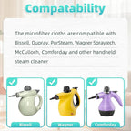 12 Pack Microfiber Cloth for Handheld Steam Shot, Steam Cleaner Accessories, Reusable Washable Steam Mop Pads Compatible with Bissell Steam Shot, Wagner, McCulloch