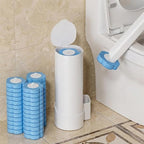 Disposable Toilet Brush with 24 Refills, Toilet Bowl Brush and Holder with Cleaner Refill Pads, Wall-Mounted Toilet Brush,Toilet Wand Brush Starter Kit for Deep Cleaning and Bathroom Maintenance