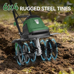 Prostormer Electric Tiller for Gardening, 18” Tilling Width & 9” Working Depth, 1800W 15A Corded Rototiller Cultivator with 24 Steel Tines for Soil Cultivation, Weeding and Lawn Care