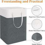 TasticTotes laundry basket 3-Pack, laundry hamper, Hamper with handles, collapsible laundry baskets, Waterproof dirty clothes hamper, Towel Storage for Home or Dorm, 75L-Grey