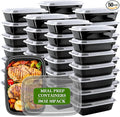 RANLITTLE Meal Prep Containers Reusable 38oz - Food Prep Containers with Lids 50 Pack, Disposable To Go Food Containers, Leakproof, Stackable, Takeout, BPA-Free, Microwave/Freezer Safe