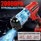 Cordless Vacuum Cleaner for Milwaukee M18 Battery, 105AW Brushless Handheld Vacuum with 3-Speed Control, LED Light, 4 Nozzles & 5 Filters, Portable Vacuum for Car Floor Home (No Battery)
