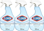 Clorox Free & Clear Multi Surface Cleaner, Spray Bottle, Fragrance Free, 32 Fluid Ounces, Pack of 3
