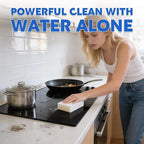 Glass Cooktop Cleaner Sponge, 10 Pack GRS Certified Stove Top Cleaner 2X Density Magic Melamine Sponge Eraser, Extra Durable & Long Lasting, for Kitchen Glass Marble Ceramics Top Daily Cleaning