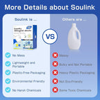 Soulink Laundry Detergent Sheets Fresh Linen Scent 240 Loads，Eco Friendly Detergent Strips for Travel & Home - No Plastic Jug Soap Strips, Plant-based, Hypoallergenic. Safe for Sensitive Skin