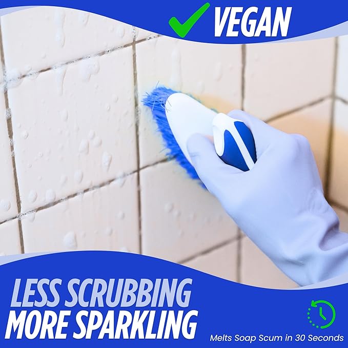 Oh Yuk Deep Shower Cleaner Combo Pack – Includes 1 Spray + 1 Refill (Makes 4 More Bottles) | Targets Soap Scum, Grime & Scale | Shower Wall, Tile & Glass Cleaner | Biodegradable, Vegan, Made in USA