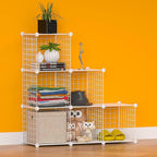 TUMUCUTE Closet Organizer, Organizers and Storage,Cabinet Metal Shelf Rack Storage Shelves Bookshelf,Toy Organizers and Storage Bins (6-Cube, White)