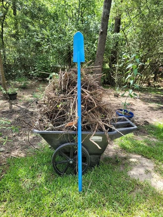 Sharpshooter Spade Shovel 78 Inch Drain Spade Trenching Shovel - Weighted Long Handle Sharp Shooter with Hardened Chromoly 15 Inch Head