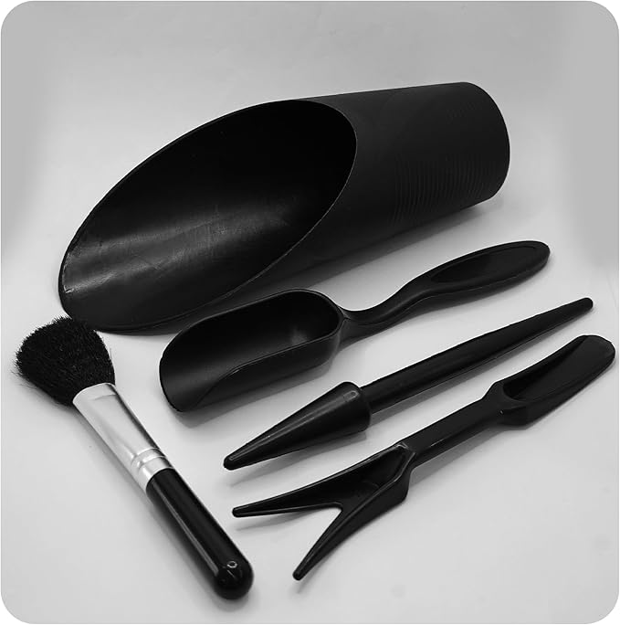 5Pcs Mini Succulent Tools Set, Plastic Garden Hand Tools Kit for Indoor Plant Care, Succulent Bonsai Miniature Garden Tool Set,Small Gardening Tools for Transplanting Digging Planting, Black