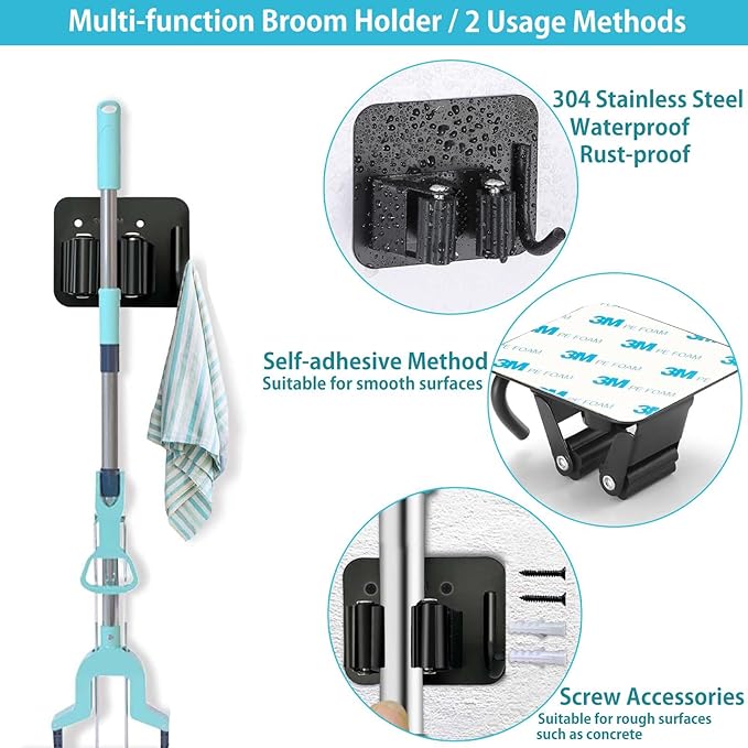 Stainless Steel Deck Scrub Brush with Long Handle, 62" Floor Scrubber Brush Heavy Duty Wire Brushes for Cleaning Pool Concrete Patio Garage Outdoor Moss Remover 11.8" Wide