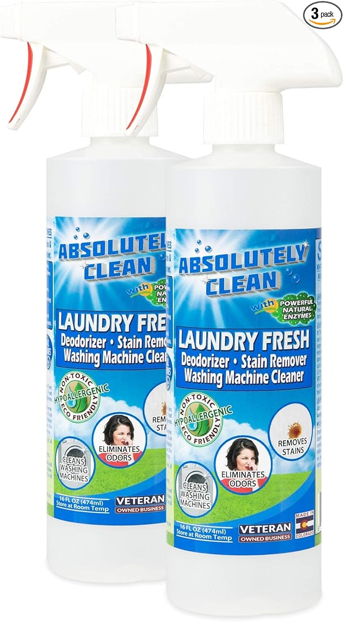 Absolutely Clean Amazing Laundry detergent liquid Stain and Odor Remover, Naturally Based Formula (USA Made)