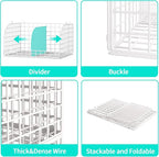 HapiRm Hanging Closet Organizer Storage - 3 Tier Metal Stackable Hanging Closet Shelves with Dividers and S Hooks, Foldable Clothes Shelves for Clothes, Pants, Shoes, Coat, Hats Clutches Accessories