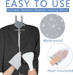 Garment Steamer Rack & Garment Ironing Glove for Clothes,Adjustable Steamer Stand for Clothes,Adjustable Garment Hanger Standing,Foldable Iron stand with Ironing Glove for Steaming Clothes(32-63 Inch)