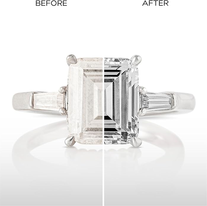 Diamond Drunk The Starter Collections - Non-Toxic, Fine Jewelry Cleaning Kit for Diamond, Gold, & Platinum Rings & More - 2 Months Supply of Safe, Sustainable Cleaner to Restore Shine - Patented Bauble Basket & Reusable Vessel