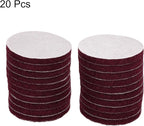 HARFINGTON 20pcs Scrubber Scouring Pads 500 Grits 4 Inch Drill Power Brush Hoop and Loop Surface Conditioning Disc Drill Scuffing Disc Scrub Pads for Home Kitchen Cleaning, Dark Red