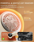 Electric Lint Remover and Fabric Shaver, Rechargeable Clothes Shaver for Sweater Furniture Couch, 3-Speed Pill Remover Defuzzer to Remove Fuzz Pilling from Blanket Jacket
