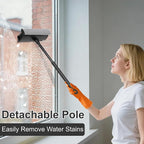 8.5" Window Squeegee for Home or Car, 2-in-1 Auto Window Cleaner with Sponge Car Windshield Squeegee for Gas Station, Shower, Glass & Outdoor
