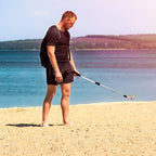 3 Pack Sand Sifter Tools - Beach Scoop for Beachcombing Shell Shark Tooth Sifter Collect Seashell Hunting Rocks Sifting, 32.6” Long Adjustable Telescoping Shovel with 4.1” Sieve Basket