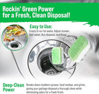 Rockin' Green Deep Cleaning and Deodorizing Tablets for Dishwashers, Washing Machines, and Garbage Disposals, Removes Odor and Residue (Garbage Disposal Cleaning Tablets, 8 Pack)
