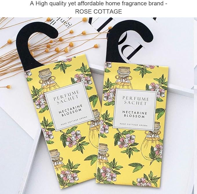 Large 12 Packs Apricot Blossom Hanging Closet Air Freshener Scented Sachets Long Lasting Smell Goods