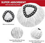 7 Pack Mop Heads Replacement for O-Ceda Easy Wrin Spin Mop, Microfiber Spin Mop Refills, Easy Cleaning Mop Head Replacement (7pcs 1-Tank Mop White)