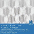 Muchfun 3Pcs Durable Honeycomb Mesh Laundry Bags for Delicates 1 Large 16 x 20 Inches, 1 Medium 12 x 16 Inches, 1 Small 9 x 12 Inches (Honeycomb Mesh)