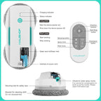 HAUSHOF Robot Window Cleaner with 3800Pa Suction, Auto Water Spray, AI Path Planning & Edge Detection, Remote Control for High-Rise Window, Glass Door
