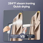 Travel Steamer for Clothes,100V-240V for Globle Traveling,Book-size Integrated design,Steamer ＆ Iron 2 In 1 for Clothes Portable mini, Clothes Steamer handheld for Home,Office(Panda color)