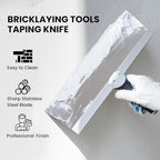 Mister Rui Drywall Tools, 7 Pieces Stainless Steel Putty Knife Set, Taping Knives, 10 in 1 Paint Scraper, Spackle Knife Set