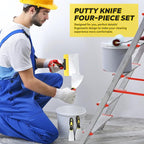 DEKEones Putty Knife Set, 4PCS Stainless Steel Scraper Paint Tool with Comfortable Grip for Drywall Repair, Wallpaper Removal and Plaster Scraping(2,4,6,8in)