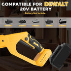 Cordless Tiller Cultivator for DeWalt 20V Battery, 330RPM Garden Cultivator,7.87" Tilling Width and 6.3" Depth Portable Rotary Tiller