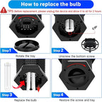 Klahaite Replacement Light Bulb Bug Zapper 15W Bug Light Bulbs for K15, X3,T6, T8, T9 Bug Zapper Outdoor 4-Pin Base U Shaped Twin Tube Bulb for Outdoor Mosquito Zapper, 2 Pack