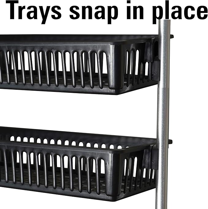 Household Essentials Black 6-Tier Basket Over-The-Door Organizer (2157-1)