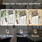 LED Bathroom Medicine Cabinet with Mirror, 30 Inch x 32 Inch Bathroom Mirror Cabinet with Door & Adjustable Shelves, Surface Mount or Recess Installation