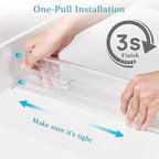 Vtopmart 12 Pack 4" Regular Upgrade Drawer Dividers for Clothes, 12.8"-22.3" Expandable Dresser Drawer Organizer, Clear Plastic Separators for Dresser, Baby Clothing, Underwear, Cosmetic, Toiletries
