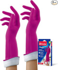 Playtex Living Reuseable Rubber Cleaning Gloves, Premium Protection Reusable Household Gloves, Small (2 pairs)