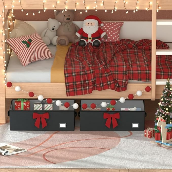 Underbed Storage With Wheels, No Assemble Required 12 inches Height Under bed Storage Bins,Large Capacity Rolling Shoe Storage Containers，Dorm clothes Storage