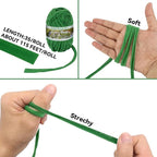 MAQIHAN 2 Pack Garden String - Plant Ties, Garden Twine, Gardening Tape, Tree Support, Stretchy Trap for Trees,Flowers,Green Soft Ties for All Plants All Gardeners(35M/Roll,115FT)