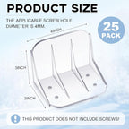 Taiyin 25 Pack Large Snow Guards for Metal Roofs 4 x 3 x 3 Inch Jumbo Ice Guard Snow Stops for Prevent Sliding, Without Screws or Adhesive (Clear)