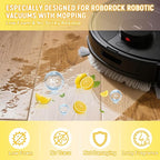 Floor Cleaning Solution Compatible with Roborock Robot Vacuum and Mop Cleaner (Qrevo/Q7/Q10/Saros 10R), Deep Clean For Multiple Hard Floor, Suitable for All Robot Vacuum With Mopping (Lemon)